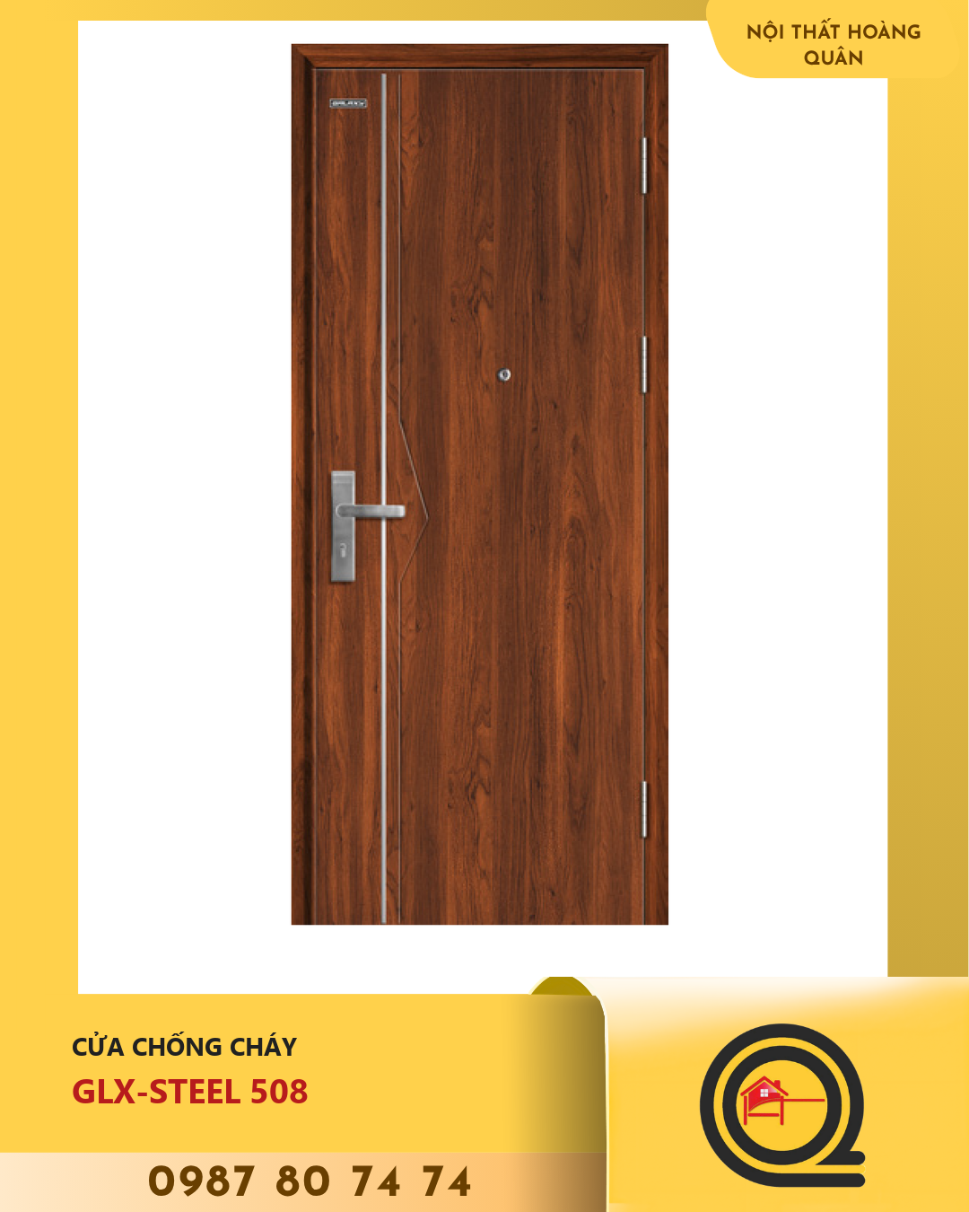 Cửa Thép Vân Gỗ GLX-STEEL 508